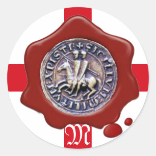 SEAL OF THE KNIGHTS TEMPLAR, Red Wax Monogram