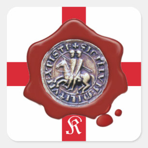 SEAL OF THE KNIGHTS TEMPLAR, Red Wax Monogram