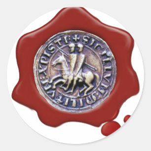 SEAL OF THE KNIGHTS TEMPLAR, Red Wax ,White