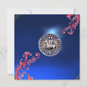 SEAL OF THE KNIGHTS TEMPLAR sapphire blue Invitation