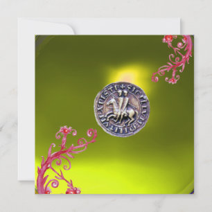 SEAL OF THE KNIGHTS TEMPLAR topaz yellow Invitation