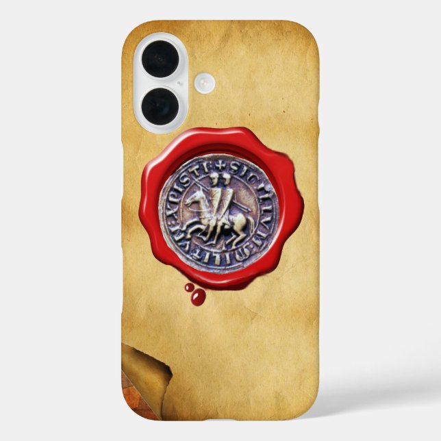 SEAL OF THE KNIGHTS TEMPLAR wax parchment Case-Mate iPhone Case (Back)