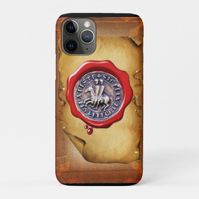 SEAL OF THE KNIGHTS TEMPLAR wax parchment Case-Mate iPhone Case (Back)