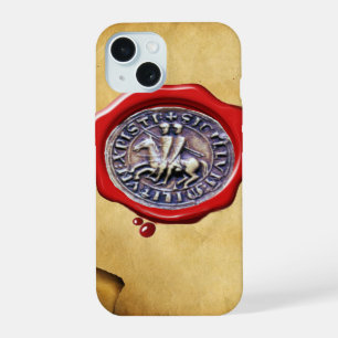 SEAL OF THE KNIGHTS TEMPLAR wax parchment iPhone 15 Case