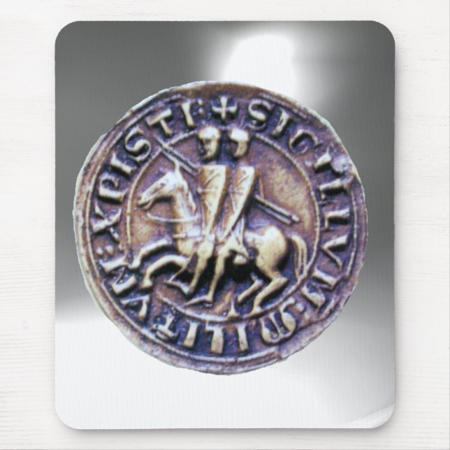SEAL OF THE KNIGHTS TEMPLAR white Mouse Mat (Front)