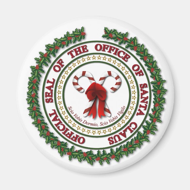 Seal of the Office of Santa Claus Magnet (Front)