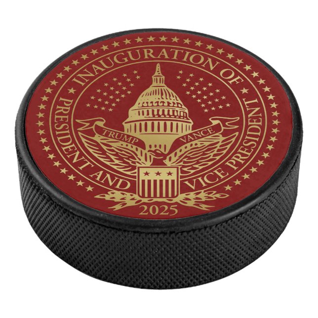Seal of the Second Inauguration of President Trump Hockey Puck (3/4)