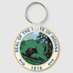 Seal of the State of Indiana Key Ring