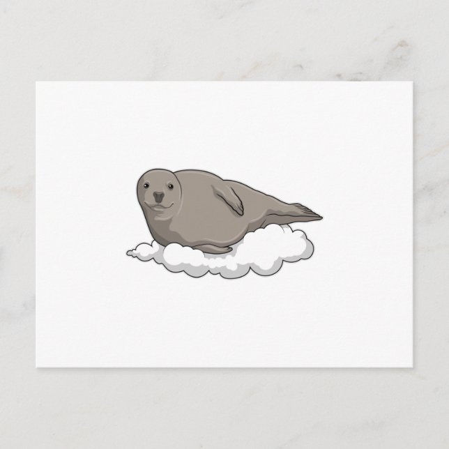 Seal on Clouds Postcard (Front)