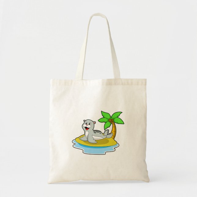 Seal on Island Tote Bag (Front)