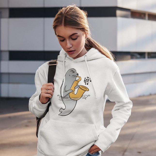 Seal Playing The Saxophone Hoodie (Creator Uploaded)