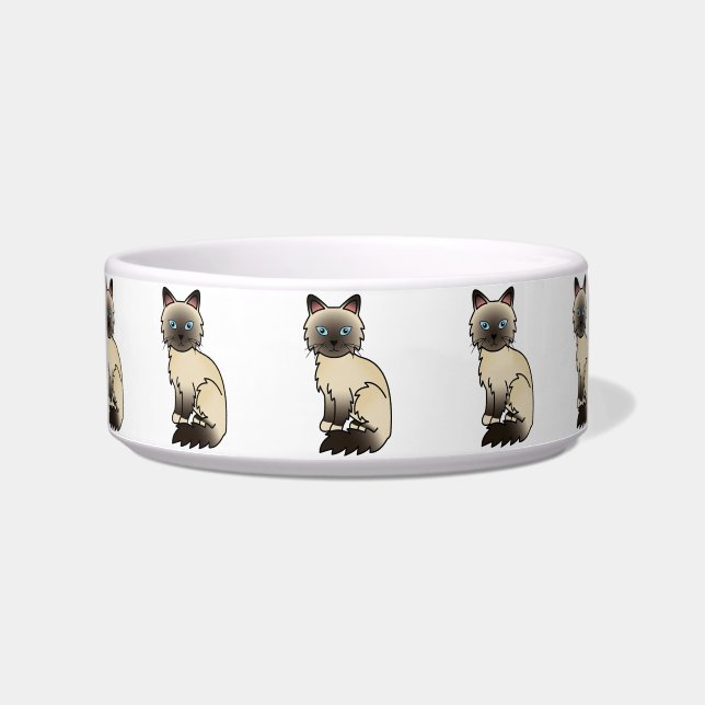 Seal Point Birman / Ragdoll Cat Bowl (Front)