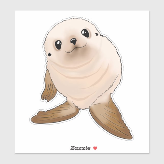 Seal Pup Sticker | Baby Seal Decal (Sheet)