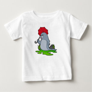Seal Raining Umbrella Baby T-Shirt