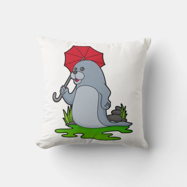 Seal Raining Umbrella Cushion (Front)
