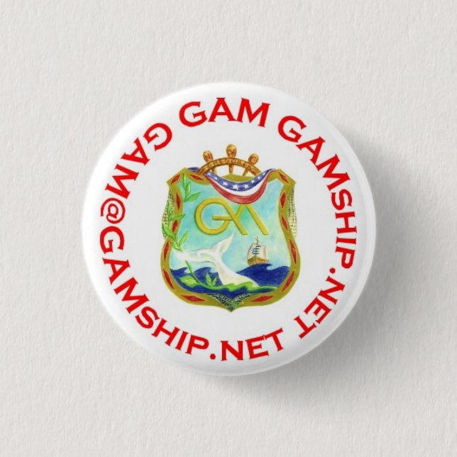 seal red 3 cm round badge (Front)