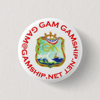 seal red 3 cm round badge