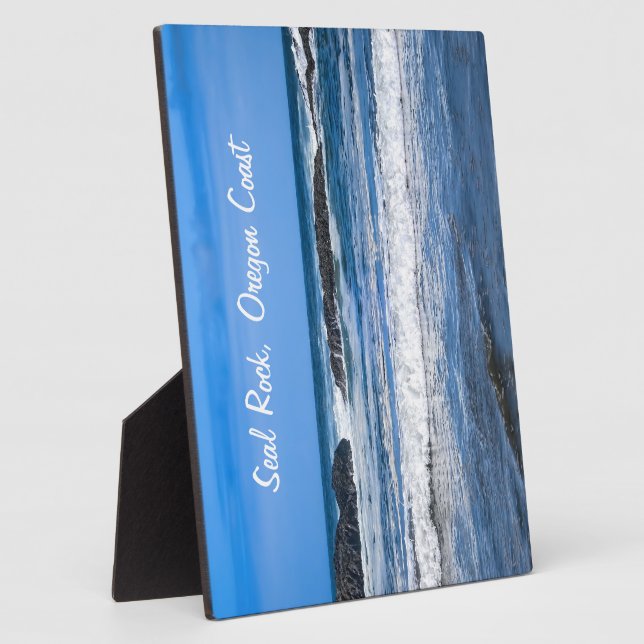 Seal Rock Oregon Coast On Pacific Ocean Plaque (Side)