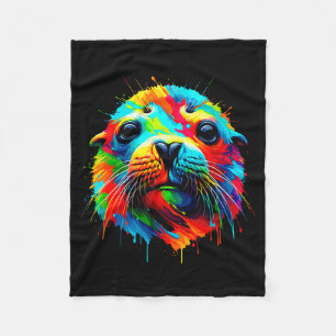 Seal Sea Lion  Fleece Blanket