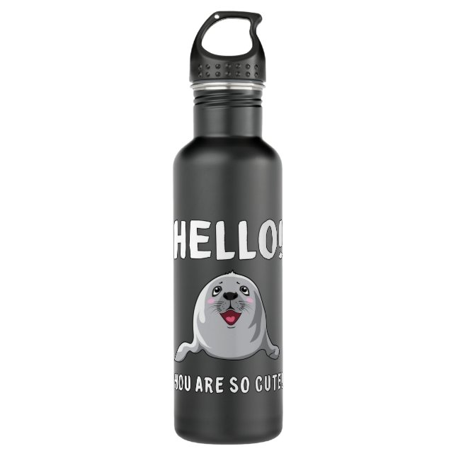 Seal Sealife Animal Seals Sea Lion Lover Gift Idea 710 Ml Water Bottle (Front)