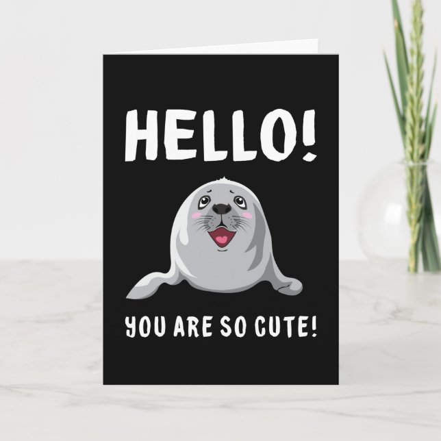 Seal Sealife Animal Seals Sea Lion Lover Gift Idea Card (Front)