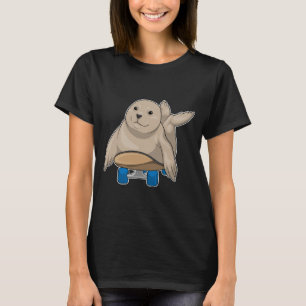 Seal Skater Skateboard T-Shirt