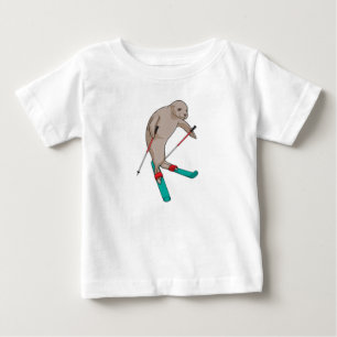 Seal Skier Ski Baby T-Shirt