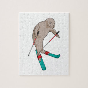 Seal Skier Ski Jigsaw Puzzle