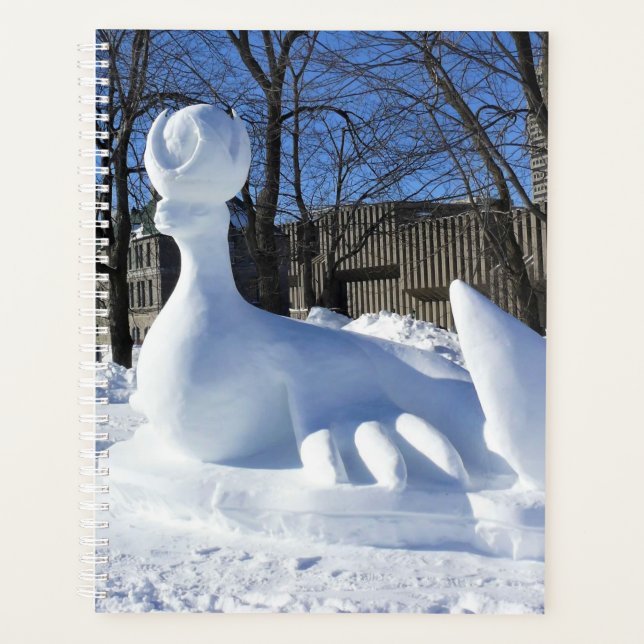 Seal Snow Sculpture, Quebec, Canada Planner (Front)