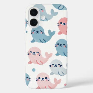 🐾 Seal Snuggles Cute Pastel Phone Case 💙💗