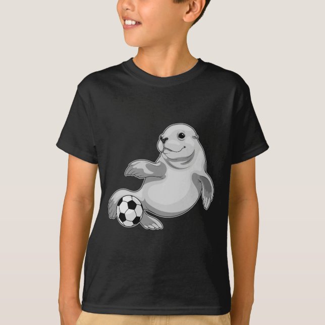 Seal Soccer player Soccer T-Shirt (Front)