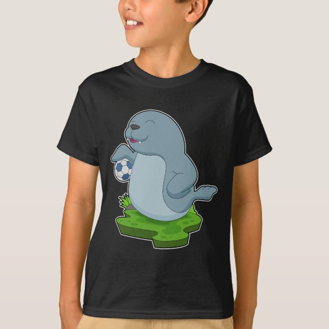 Seal Soccer player Soccer T-Shirt (Front)