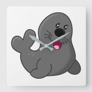 Seal Square Wall Clock