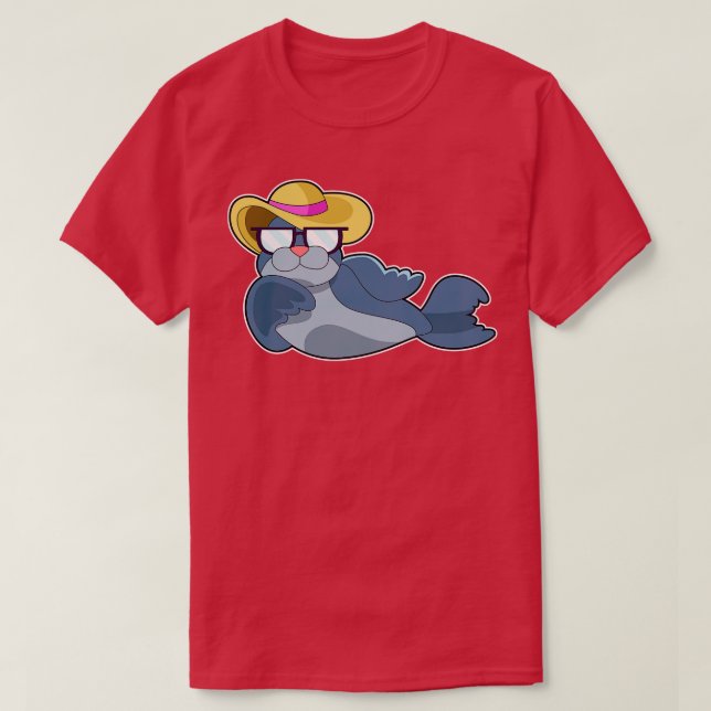 Seal Sunglasses 1 T-Shirt (Design Front)