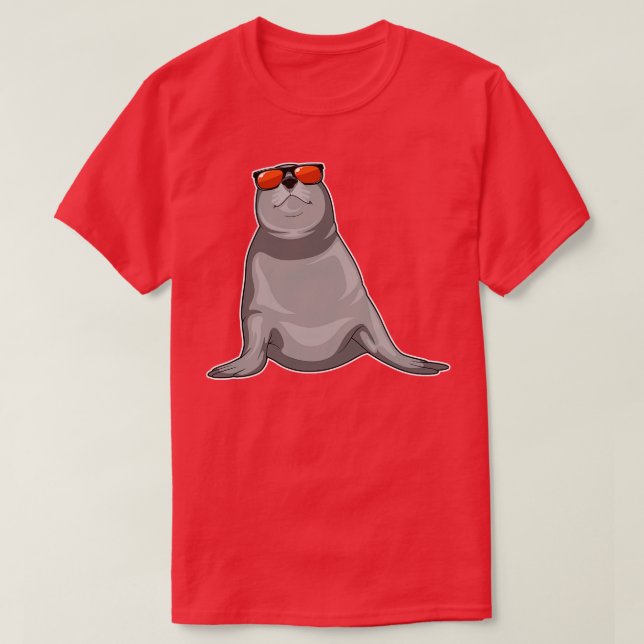 Seal Sunglasses 3 T-Shirt (Design Front)