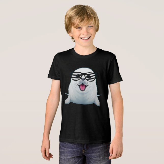 Seal Sunglasses Tri-Blend Shirt (Front Full)