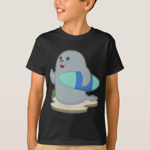 Seal Surfer Surfboard T-Shirt