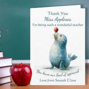 Seal Thank You Teacher Card