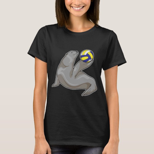 Seal Volleyball player Volleyball T-Shirt (Front)