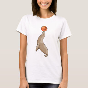 Seal with Basketball T-Shirt