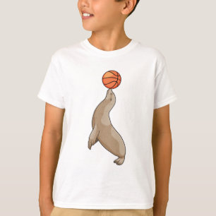 Seal with Basketball T-Shirt