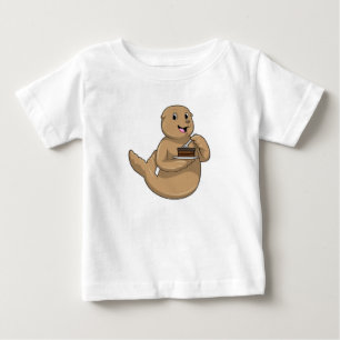 Seal with Cake Baby T-Shirt