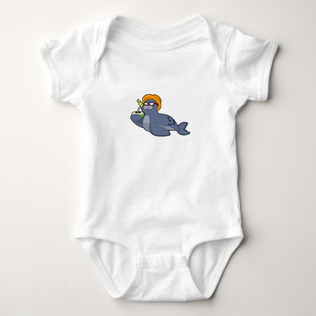 Seal with Coconut Baby Bodysuit (Front)