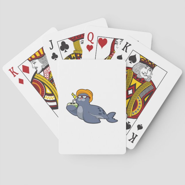 Seal with Coconut Playing Cards (Back)
