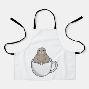 Seal with Coffee cup Apron