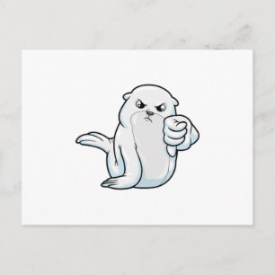 Seal with Disapprove Postcard
