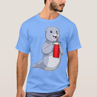 Seal with Drinking cup T-Shirt