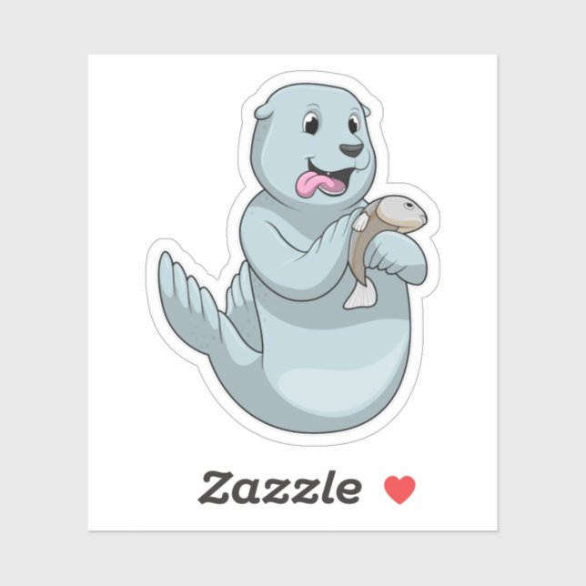 Seal with Fish (Sheet)