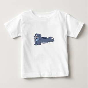 Seal with Fish (3).PNG Baby T-Shirt