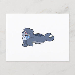 Seal with Fish (3).PNG Postcard